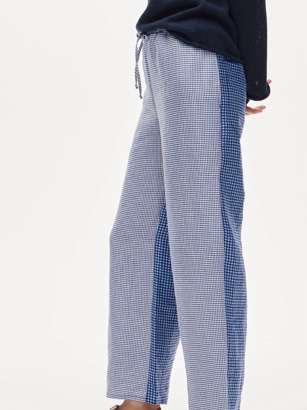 NWT XS JCrew Gingham Luna pants - Picture 5 of 8